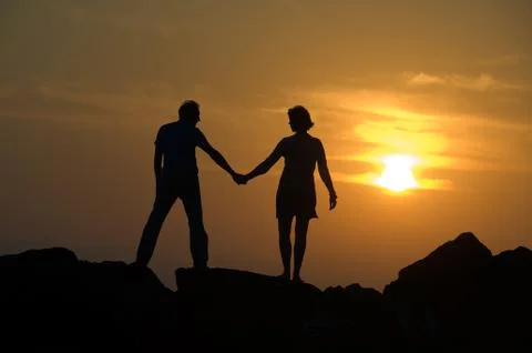 Holding hands Stock Photos