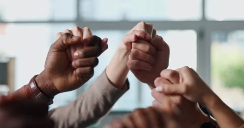 Holding hands, praying and group in church, holy spirit or worship Jesus Christ Stock Footage 312685197