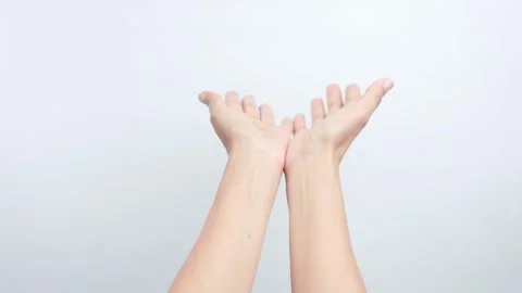 Holding hands showing sharing and caring gestures Stock Footage 244698432