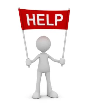 Holding help concept 3d illustration Stock Illustration