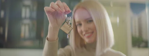Holding Keys Stock Footage 150564564