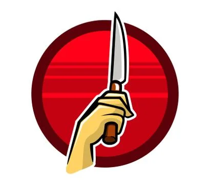 Holding Knife Stock Illustration