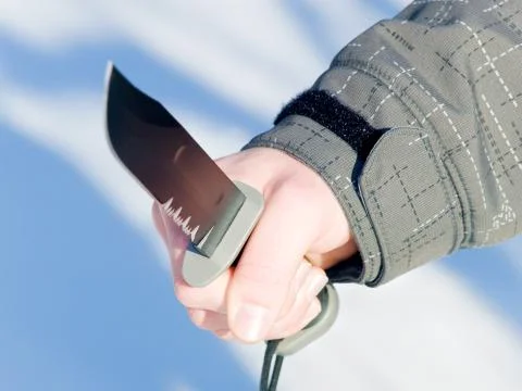 Holding a knife Stock Photos