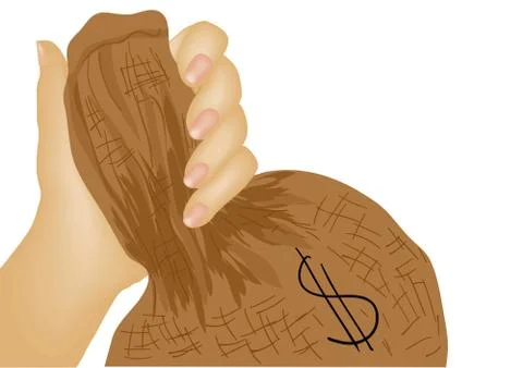 Holding money Stock Illustration