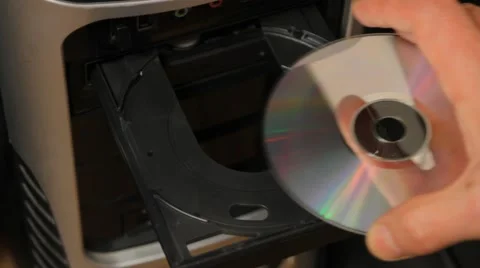 Holding New CD Video stock 60249031