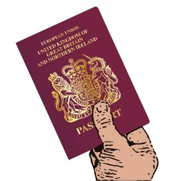 Holding Passport Stock Illustration