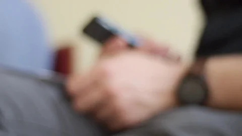 Holding the phone in hand Stock Footage 74676330