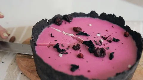 Holding a piece of cake  Stock Footage 129233842