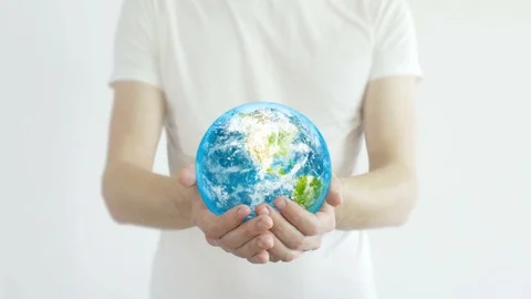 Holding the Planet. Stock Footage 107159968