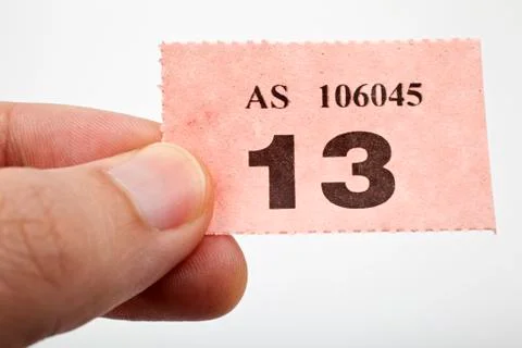 Holding a Raffle Ticket Stock Photos