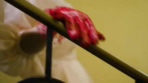 Holding onto the railing Stock Footage 251008395