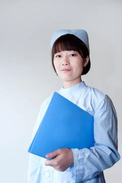 Holding the record of registered nurses Stock Photos