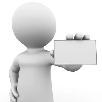 Holding a small empty ad board - close up Stock Illustration