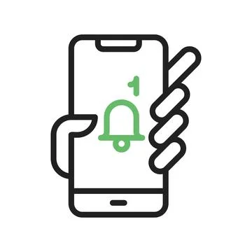 Holding Smartphone icon vector image. Stock Illustration