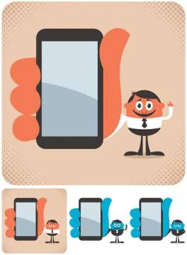 Holding Smartphone Stock Illustration