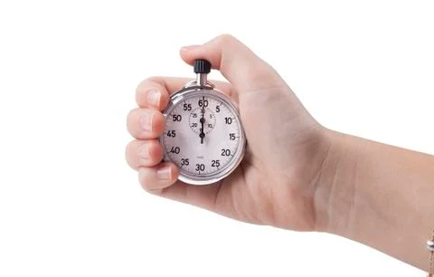 Holding stopwatch Stock Photos