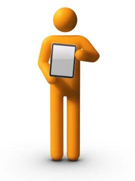 Holding tablet pc Stock Illustration