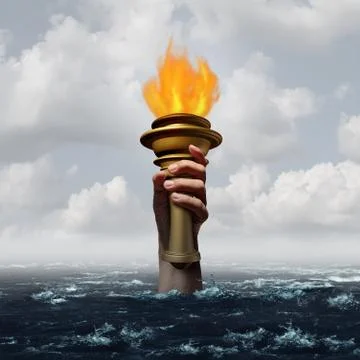 Holding The Torch Stock Illustration