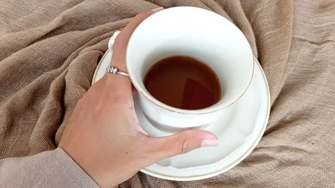 Holding a warm cup of coffee Stock Footage 146250522