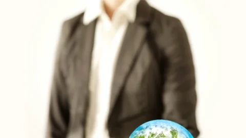 Holding the World. Video stock 70377655