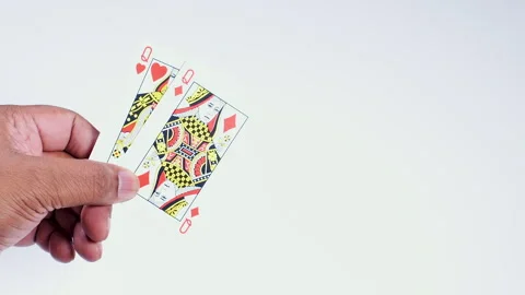 Holds Two Queens Red in it Stock Footage 248706650