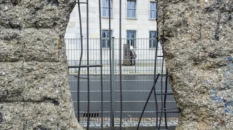Hole in brick wall Stock Photos