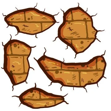 Hole in brick wall of red bricks. Stock Illustration