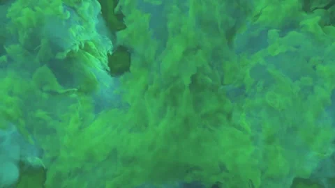 Hole in the center blue smoke cloud shape of heart on black abstract Video stock 336053299
