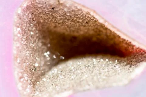 Hole with crystals Stock Photos