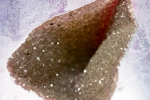 Hole with crystals Stock Photos