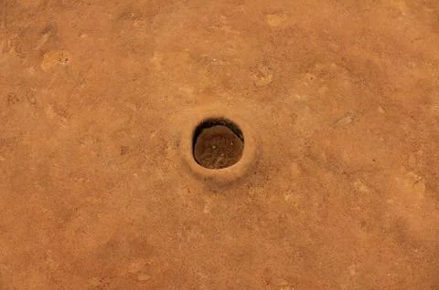 Hole on the ground Stock Photos