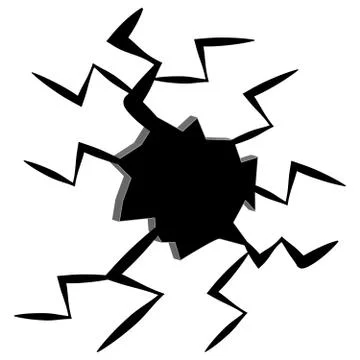 Hole isolated on white  background Stock Illustration