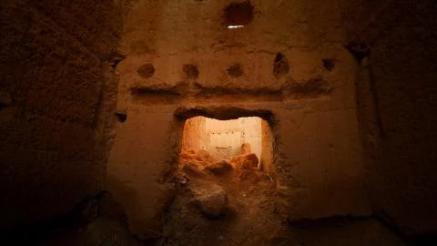 A hole in an old wall Stock Photos