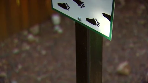 Hole one signboard Stock Footage 54592966