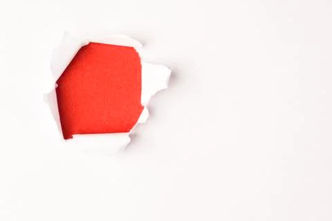 Hole in the paper background Foto stock