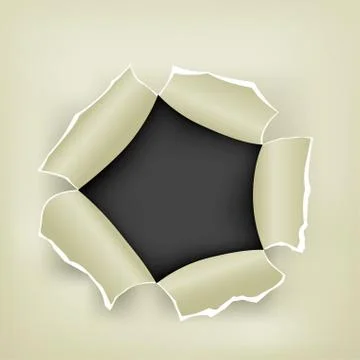 Hole in paper Stock Illustration
