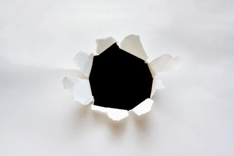 Hole on paper texture background 写真素材