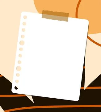 Hole Punch Paper Note on Abstract Shapes Background Vector Design Stock Illustration