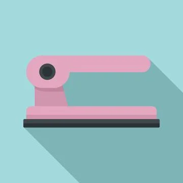 Hole punch stapler icon, flat style Stock Illustration