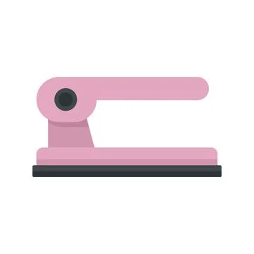 Hole punch stapler icon flat isolated Stock Illustration
