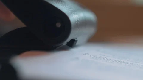 Hole Puncher Stock Footage 94629299