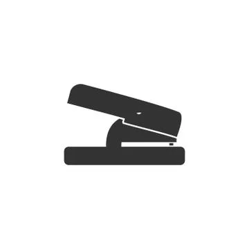 Hole puncher icon flat Stock Illustration