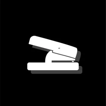 Hole puncher icon flat Illustrazione stock