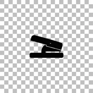 Hole puncher icon flat Stock Illustration