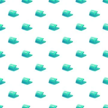 Hole puncher seamless pattern on white background Stock Illustration