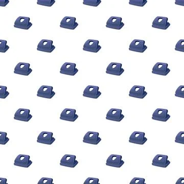 Hole puncher tool seamless repeating pattern background Ilustração Stock