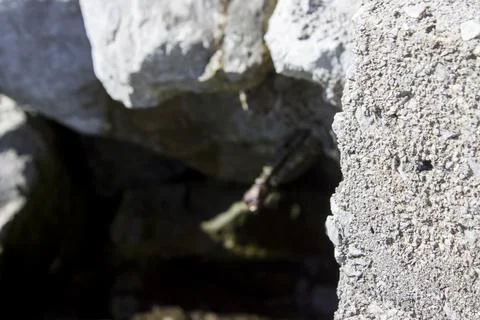 Hole in the rock, close-up Stock-Fotos