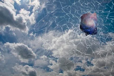 Hole in sky Stock Illustration