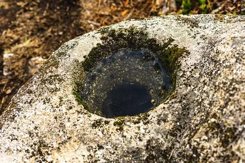 Hole in a stone Foto stock