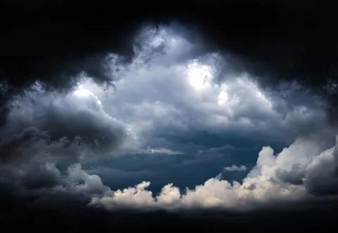 Hole in the Storm Clouds Fotos Stock